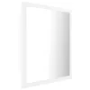 Fehér akril LED-es fürdőszobai tükör 40 x 8,5 x 37 cm
