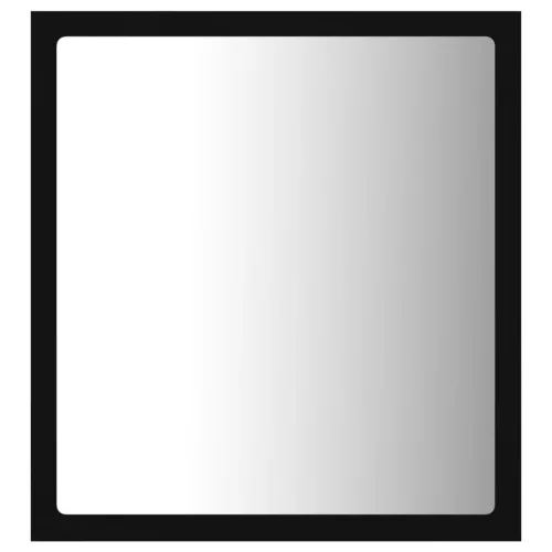 Fekete akril LED-es fürdőszobai tükör 40 x 8,5 x 37 cm