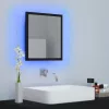 Fekete akril LED-es fürdőszobai tükör 40 x 8,5 x 37 cm