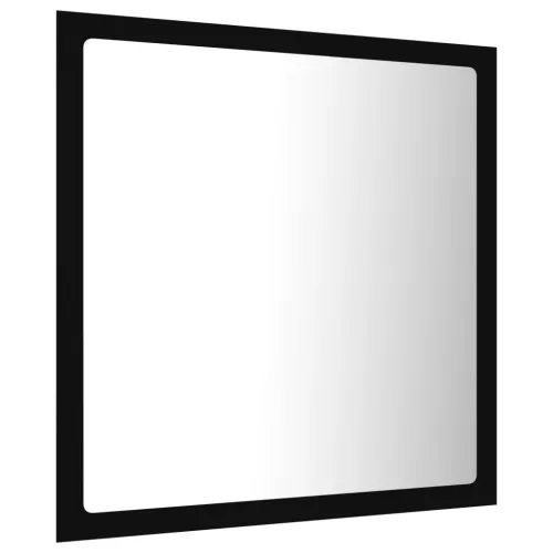 Fekete akril LED-es fürdőszobai tükör 40 x 8,5 x 37 cm