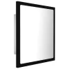 Fekete akril LED-es fürdőszobai tükör 40 x 8,5 x 37 cm