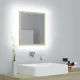 Sonoma tölgy akril LED-es fürdőszobai tükör 40x8,5x37 cm