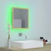 Sonoma tölgy akril LED-es fürdőszobai tükör 40x8,5x37 cm