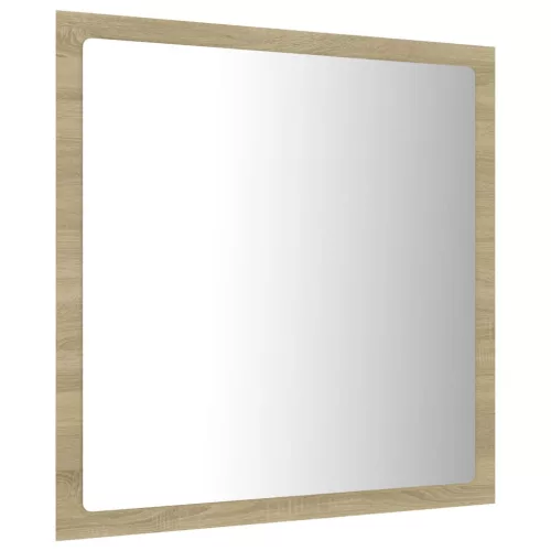 Sonoma tölgy akril LED-es fürdőszobai tükör 40x8,5x37 cm