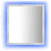 Betonszürke akril LED-es fürdőszobatükör 40x8,5x37 cm