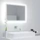 Fehér akril LED-es fürdőszobai tükör 60 x 8,5 x 37 cm