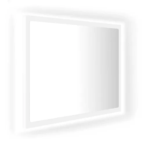 Fehér akril LED-es fürdőszobai tükör 60 x 8,5 x 37 cm