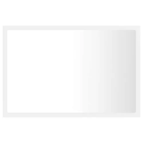Fehér akril LED-es fürdőszobai tükör 60 x 8,5 x 37 cm