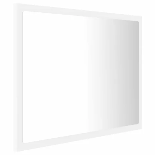 Fehér akril LED-es fürdőszobai tükör 60 x 8,5 x 37 cm