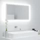 Fehér akril LED-es fürdőszobai tükör 80 x 8,5 x 37 cm