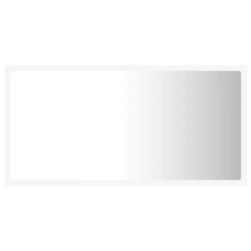 Fehér akril LED-es fürdőszobai tükör 80 x 8,5 x 37 cm