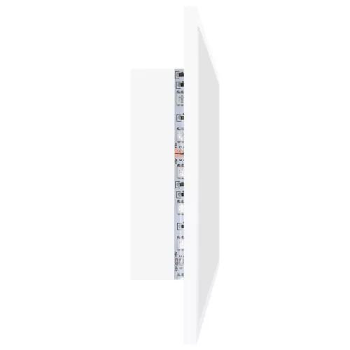 Fehér akril LED-es fürdőszobai tükör 80 x 8,5 x 37 cm