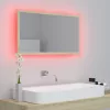 Sonoma-tölgy akril LED-es fürdőszobai tükör 80x8,5x37 cm