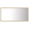 Sonoma-tölgy akril LED-es fürdőszobai tükör 80x8,5x37 cm