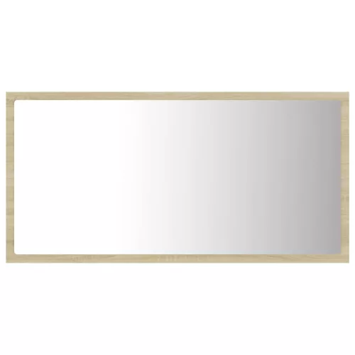 Sonoma-tölgy akril LED-es fürdőszobai tükör 80x8,5x37 cm