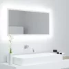 Fehér akril LED-es fürdőszobai tükör 90 x 8,5 x 37 cm