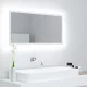 Fehér akril LED-es fürdőszobai tükör 90 x 8,5 x 37 cm