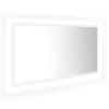 Fehér akril LED-es fürdőszobai tükör 90 x 8,5 x 37 cm