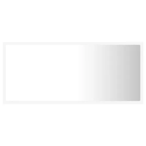 Fehér akril LED-es fürdőszobai tükör 90 x 8,5 x 37 cm