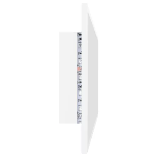 Fehér akril LED-es fürdőszobai tükör 90 x 8,5 x 37 cm