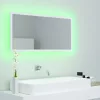 Fehér akril LED-es fürdőszobai tükör 90 x 8,5 x 37 cm