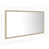 Sonoma tölgy akril LED-es fürdőszobai tükör 90x8,5x37 cm