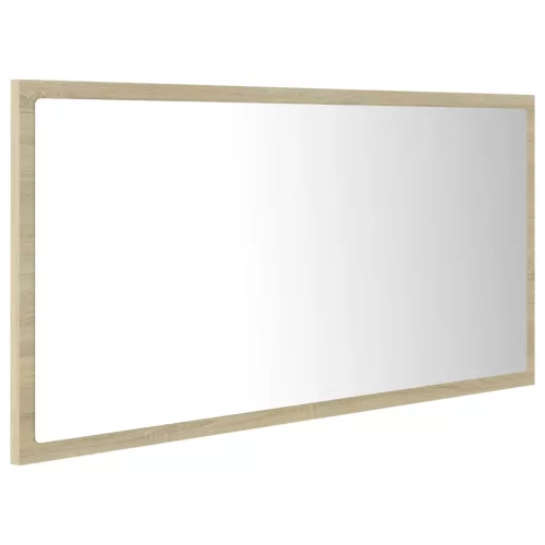 Sonoma tölgy akril LED-es fürdőszobai tükör 90x8,5x37 cm