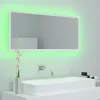 Fehér akril LED-es fürdőszobai tükör 100x8,5x37 cm