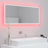 Fehér akril LED-es fürdőszobai tükör 100x8,5x37 cm