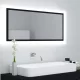 Fekete akril LED-es fürdőszobai tükör 100x8,5x37 cm