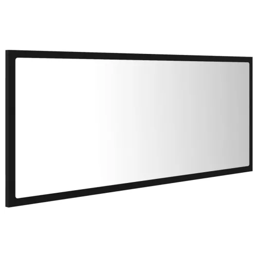 Fekete akril LED-es fürdőszobai tükör 100x8,5x37 cm