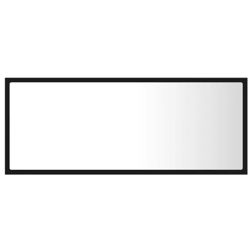 Fekete akril LED-es fürdőszobai tükör 100x8,5x37 cm