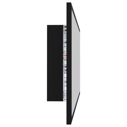 Fekete akril LED-es fürdőszobai tükör 100x8,5x37 cm