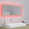 Sonoma tölgy akril LED-es fürdőszobai tükör 100x8,5x37 cm
