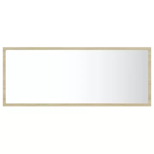 Sonoma tölgy akril LED-es fürdőszobai tükör 100x8,5x37 cm