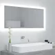 Betonszürke akril LED-es fürdőszobatükör 100x8,5x37 cm
