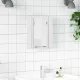 Fehér akril LED-es fürdőszobaszekrény tükörrel 40 x 12 x 45 cm