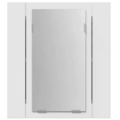 Fehér akril LED-es fürdőszobaszekrény tükörrel 40 x 12 x 45 cm