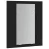 Fekete akril LED-es fürdőszobaszekrény tükörrel 40x12x45 cm