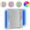 Betonszürke akril LED-es tükrös fürdőszobaszekrény 40x12x45 cm