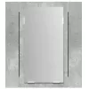 Betonszürke akril LED-es tükrös fürdőszobaszekrény 40x12x45 cm