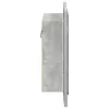 Betonszürke akril LED-es tükrös fürdőszobaszekrény 40x12x45 cm