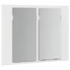 Fehér akril LED-es fürdőszobaszekrény tükörrel 60x12x45 cm