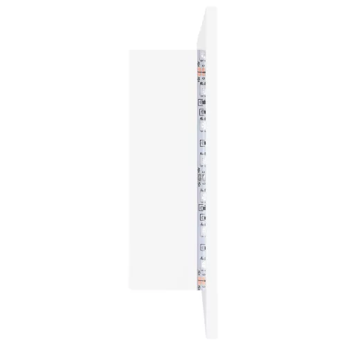 Fehér akril LED-es fürdőszobaszekrény tükörrel 80x12x45 cm