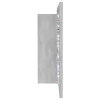 Betonszürke akril LED-es tükrös fürdőszobaszekrény 90x12x45 cm