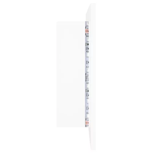Fehér akril LED-es fürdőszobaszekrény tükörrel 100 x 12 x 45 cm