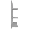Betonszürke szerelt fa fürdőszobai tükör 60 x 10,5 x 45 cm
