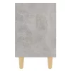 Betonszürke éjjeliszekrény tömör fa lábakkal 40 x 30 x 50 cm