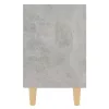 2 db betonszürke éjjeliszekrény tömör fa lábakkal 40x30x50 cm