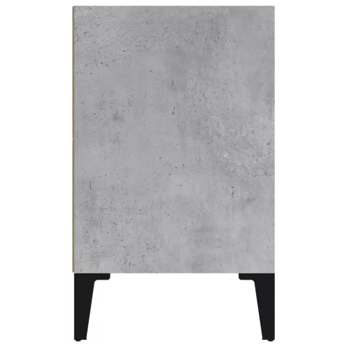 Betonszürke éjjeliszekrény fém lábakkal 40 x 30 x 50 cm